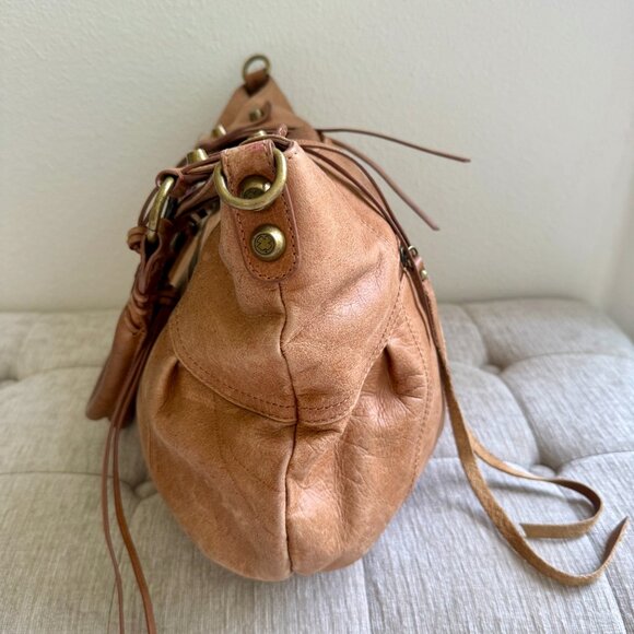 Lucky Brand Hobo Bag with Tassels and Snap Closure - Picture 2 of 7